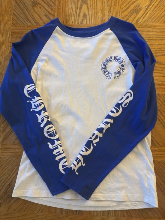 Chrome Hearts Other - Chrome Hearts Blue and White Raglan Long-Sleeve Tee